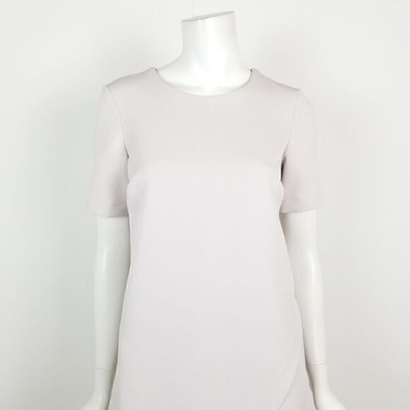 ASOS Light Gray Short Sleeve Shift Dress Size 4 - Picture 2 of 6